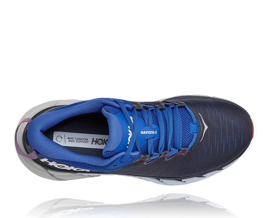 Hoka One One Koşu Ayakkabısı Erkek Siyah/Mavi - Gaviota 3 - WH8729045